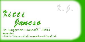 kitti jancso business card